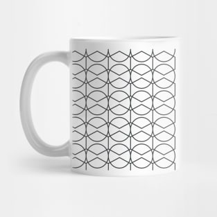 Mid-Century Modern Pattern - White Background Mug